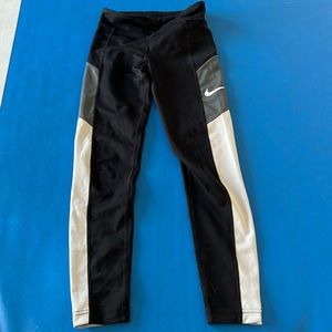 Nike leggings, black and white girls size medium